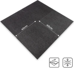 Teppichfliesen Scene 40x40 Cm Bodenbelag Aus Nadelfilz Gut & Selbstklebend Farbe: Anthrazit -Vidaxlko Verkaufe 689495eceb9390c9fa1ab4e5cc7808b4