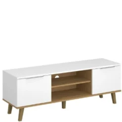 OKL Lowboard "NEPAL" Weiß/Eiche