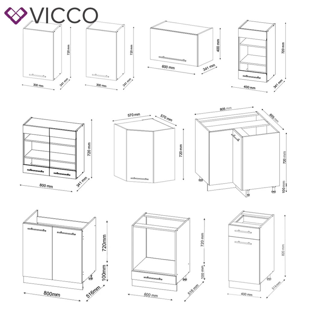 Vicco Eckküchenzeile Fame-Line Weiß Landhaus 160,5 X 190 Cm Holzwerkstoff 3 Vicco Eckküchenzeile Fame-Line Weiß Landhaus 160,5 X 190 Cm Holzwerkstoff – Bild 3