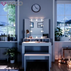 Vicco Schminktisch Nora Weiß Mit LED-Beleuchtung Spiegel Sitzbank Frisiertisch 10 Vicco Schminktisch Nora Weiß Mit LED-Beleuchtung Spiegel Sitzbank Frisiertisch -Vidaxlko Verkaufe 690456bb91cee61f8ae7f4da55df3ebe