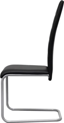 VidaXL Freischwinger 6 Stk. Schwarz Kunstleder -Vidaxlko Verkaufe 69535d5d0e9177dba2db9b89e3a5bb45