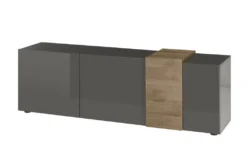 TV-Board Lowboard Positano | Grau Hochglanz / Eiche Mercure -Vidaxlko Verkaufe 6a49aacd46c73eed678da847c4d972c9