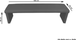 HOMEXPERTS Vorbank CHARISSE B 160, H 48, T 45 Cm Schwarz -Vidaxlko Verkaufe 6bb932495bc5ba7a14cc3791fc926c24