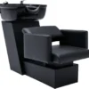 VidaXL Friseurstuhl Mit Waschbecken Schwarz 129x59x82 Cm Kunstleder