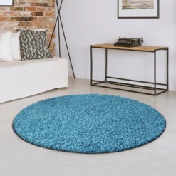 Shaggy-Teppich Barcelona Hellblau 181 Rund 240 Cm Durchmesser -Vidaxlko Verkaufe 6c8ec3e1fcf11bb9addaa44c692aecb8