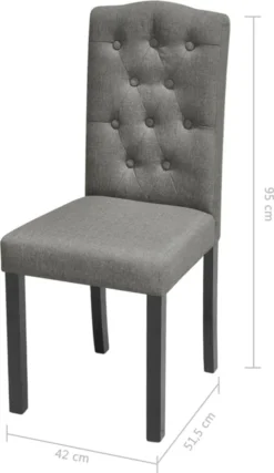 VidaXL Esszimmerstühle 6 Stk. Grau Stoff -Vidaxlko Verkaufe 6d60ef2f9aa8f49d33eb55e862d7de2e