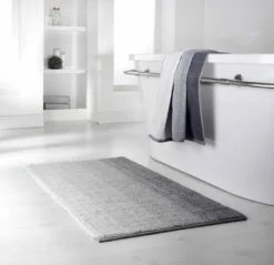 Dyckhoff Badteppich Colori 60 X 100 Cm Grau 100% Bio Baumwolle