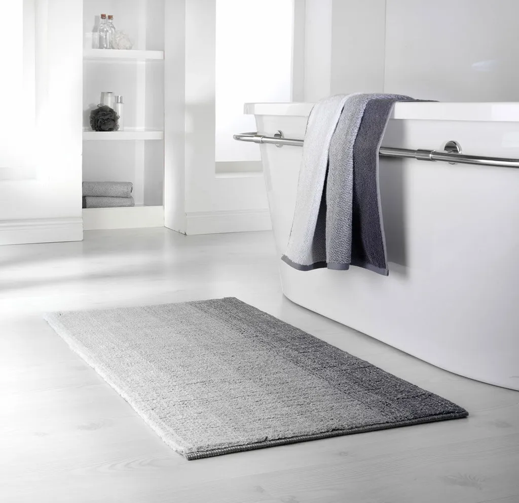 Dyckhoff Badteppich Colori 60 X 100 Cm Grau 100% Bio Baumwolle