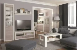 OKL Lowboard "Olson" Weiß/Eiche -Vidaxlko Verkaufe 6fab0adf3ba923ba3369bf99ff611a46