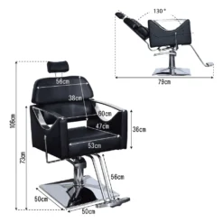 Barberpub Friseurstuhl Friseursessel Bedienungsstuhl Friseureinrichtung 3126BK -Vidaxlko Verkaufe 706d72aa796e16620124a0ab5975a77b