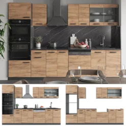 Vicco Küchenzeile R-Line Anthrazit Goldkraft 300 Cm Holzwerkstoff -Vidaxlko Verkaufe 70bf50b7c2cf179e7750f8d52f5dbe34