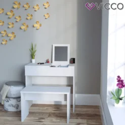 Vicco Schminktisch HOCKER Bank Cm Weiß - Frisiertisch Kommode Spiegel -Vidaxlko Verkaufe 70c233bda8419d92d85aa4436faba939