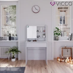 Vicco Schminktisch Frisiertisch Frisierkommode Laura Weiß 70x136 Cm Spiegelschrank Modern Schlafzimmer Kommode Schminkspiegel Schrank Schublade Kosmetiktisch Make-Up-Tisch -Vidaxlko Verkaufe 71bfae5c8ede525610bdac193c6ad27e