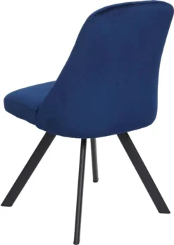 6er-Set Esszimmerstuhl MCW-K25, Küchenstuhl Lehnstuhl Polsterstuhl, Metall Samt Blau -Vidaxlko Verkaufe 71db770677416649d69cbf2c6f09c869