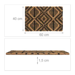 Relaxdays Kokos Fußmatte Mit Geometrischem Muster -Vidaxlko Verkaufe 7211925b09a930f55edddee7d3f75d1b
