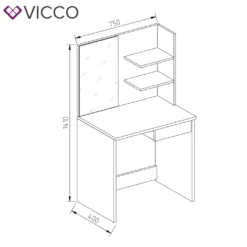 Vicco Schminktisch Dekos Kosmetiktisch Frisierkommode Frisiertisch Spiegel Weiß Inklusive Hocker Und LED-Lichterkette -Vidaxlko Verkaufe 72ea45940707b2831c7d7b40e7b1307a