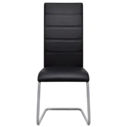 VidaXL Freischwinger 6 Stk. Schwarz Kunstleder -Vidaxlko Verkaufe 73d392e69cce729027556a9726433276