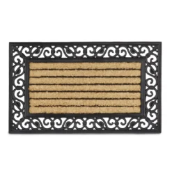 Relaxdays Fußmatte Kokos Gestreift