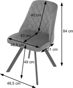 6er-Set Esszimmerstuhl MCW-K25, Küchenstuhl Lehnstuhl Polsterstuhl, Metall Samt Blau -Vidaxlko Verkaufe 770b95d83b4143051da6e1f0f03cf5d6