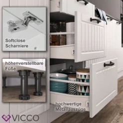 Vicco Küchenzeile Fame-Line Weiß Landhaus 140 Cm Holzwerkstoff -Vidaxlko Verkaufe 7723b60c9201cdd4ac3c6d75bb166821 1