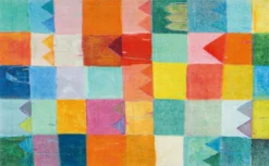 Wash+dry Fußmatte Sonnenstadt Waschbarer Teppich Schmutzmatte , Größe:110 X 175 Cm