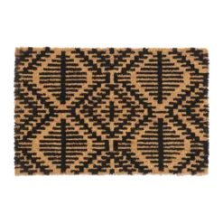 Relaxdays Kokos Fußmatte Mit Geometrischem Muster
