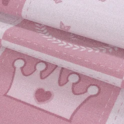 Kinderteppich,Krone,Zauberstab,Prinzessin,Kettelteppich,mädchen,Farbe:Pink, Farbe:PINK, Grösse:120 Cm X 170 Cm -Vidaxlko Verkaufe 787f5e3cfed15481a27a6dd61cf1011b