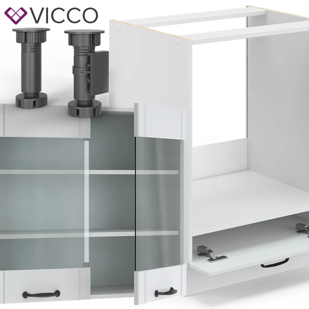 Vicco Eckküchenzeile Fame-Line Weiß Landhaus 160,5 X 190 Cm Holzwerkstoff 5 Vicco Eckküchenzeile Fame-Line Weiß Landhaus 160,5 X 190 Cm Holzwerkstoff – Bild 5