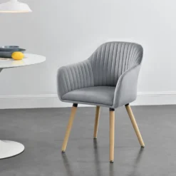 Armlehnstuhl Dover Esszimmerstuhl Polsterstuhl Küchenstuhl Sessel Stuhl Hellgrau Samt-Optik [en.casa] -Vidaxlko Verkaufe 78aebba44a7aaab31ef1d53a6e0cf567