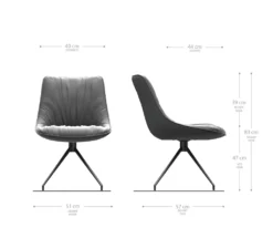 DELIFE Drehstuhl Elda-Flex Stripes Hellgrau Kreuzgestell Konisch Edelstahl 180° Drehbar -Vidaxlko Verkaufe 7a7df1740420809a3d1ca2d5d085140e