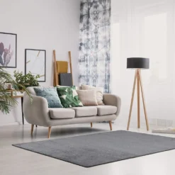 Teppich Läufer Sundae Für Wohnzimmer Flur Und Küche, Anthrazit 77 240x250 Cm -Vidaxlko Verkaufe 7b63f9c41fe854d630edb99364494b4d