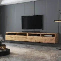 Selsey TV-Schrank REDNAW - Modernes TV-Board In Wotan Eiche Matt, Stehend / Hängend, 200 Cm Breit