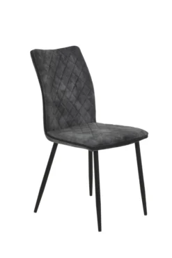 4er Set Esszimmerstuhl Pamela - Vintage Velvet Anthrazit Rautensteppung - Rundrohr Schwarz - 120kg Belastbar -Vidaxlko Verkaufe 7c9d5ef4954ce368d23bdd99b6dc1a97