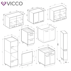 Vicco Küchenzeile R-Line Goldkraft Anthrazit Hochglanz 350 Cm Holzwerkstoff -Vidaxlko Verkaufe 7e68acb34997608e8bfbfe6ebf60df8b