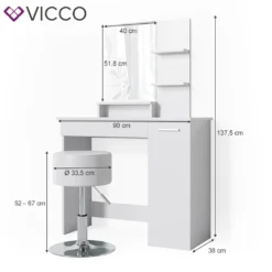 Vicco Schminktisch JULIA Weiß Frisiertisch Kommode Frisierkommode Spiegel -Vidaxlko Verkaufe 7fe9de6d668094cb44a5395c155fd8a1