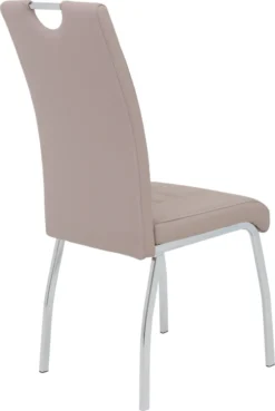 4er Set Stuhl Andrea S - Kunstleder Cappuccino - Bügelgriff Und Metallgestell Verchromt -Vidaxlko Verkaufe 81181c6dcffa65b67e4f0cf6a9ee7a2a
