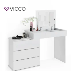 Vicco Schminktisch Frisiertisch Frisierkommode Lotos Weiß Mit Spiegel Ablagen -Vidaxlko Verkaufe 837d99867788ab75a4fd18a122ff099d