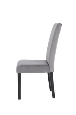 ByLIVING Esszimmerstuhl Silvio 2er-Set, Samt Bezug In Grau Mit Rautensteppung, Gestell Rubberwood Schwarz -Vidaxlko Verkaufe 83826928266f016d25866092eb21a9b6