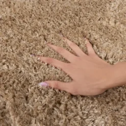 Karat Flokati Shaggy Teppich Elite Küchenläufer Teppichläufer Flurteppich, Hellbraun, 80x500 Cm -Vidaxlko Verkaufe 8394014433a85a43cc639e7f204e52b7