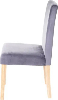 4er-Set Esszimmerstuhl Stuhl Küchenstuhl Littau, Samt Grau, Helle Beine -Vidaxlko Verkaufe 83ba2667719244381d07c6cf4c0846c2