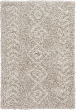 Hochflor Teppich, Ethno SHAGGY 8685, Rechteckig, Höhe 30mm 160x230cm / Cream & Beige