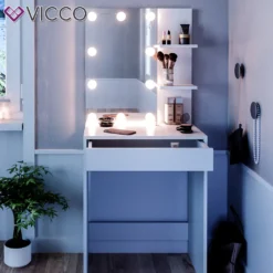 Vicco Schminktisch Frisiertisch Schminkkommode Isabelle LED-Beleuchtung Kommode -Vidaxlko Verkaufe 8498425fba099403b41335c295c0482c