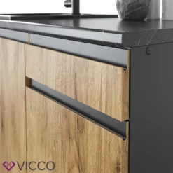 Vicco Küchenzeile J-Shape Raul Anthrazit Goldkraft 240 Cm Holzwerkstoff -Vidaxlko Verkaufe 85b74a96e3342500299fb0fc9dcaecc5