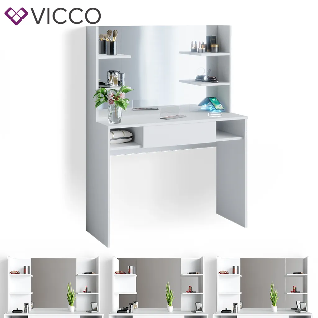 Vicco Schminktisch Frisiertisch Schminkkommode Daenerys QI Ladestation Kabellos 8 Vicco Schminktisch Frisiertisch Schminkkommode Daenerys QI Ladestation Kabellos – Bild 8