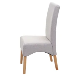 2x Esszimmerstuhl Crotone, Küchenstuhl Stuhl, Stoff/Textil Creme Beige, Helle Beine -Vidaxlko Verkaufe 86bac397b184637234b1b4f02bfe914b