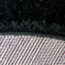 Merinos Shaggy Plus Black Hochflor Rund, Größe:120 X 120 Cm -Vidaxlko Verkaufe 89ac9cc7f1116c8e36586ee8eb506c31