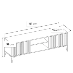 Klemp Fernsehschrank B161 X H51 X T42,2 Cm, Stehend TV-Kommode Ablagefächern Mit 3D-Fronten Wotan-Eiche -Vidaxlko Verkaufe 8a09d527980294ff9e70e272096fd755