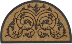 Relaxdays Fußmatte Kokos Halbrund 60x100 Cm