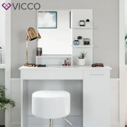 Vicco Schminktisch JULIA Weiß Frisiertisch Kommode Frisierkommode Spiegel -Vidaxlko Verkaufe 8b8e8a8965ee934e1a44c50459926757