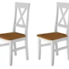 Küchenstuhl Massivholzstuhl Farbton Eiche Und Weiß Esszimmerstuhl Massivholz V-90.71-24WDoppelpack